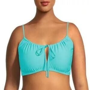 Time‎ and Tru Women Keyhole Bikini Top Size Small 4-6 Teal